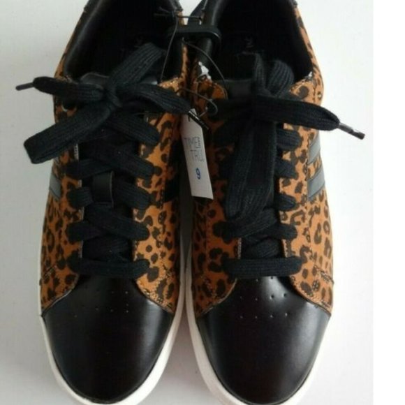 Time & Tru Womens Leopard Animal Print Sneakers Size 8- 8.5-9  New w/Tags - Picture 6 of 9